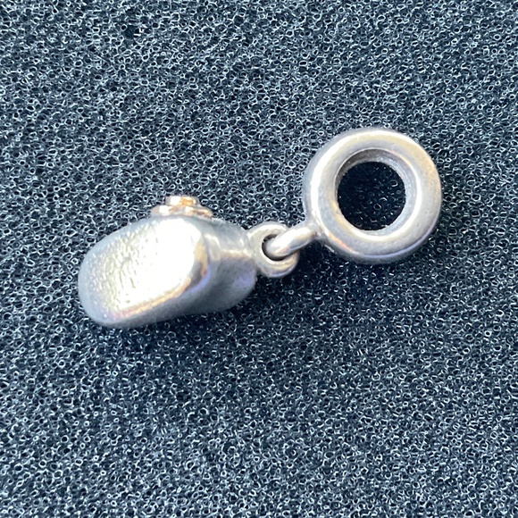 Pandora Silver and Gold Baby Shoe Charm - Picture 4 of 6